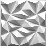 Obkladové panely 3D PVC DIAMANT malý bílý 500 x 500 mm, tloušťka 1 mm - POSLEDNÍ KUSY