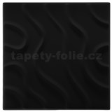 Obkladové panely 3D LINE XPS FLOW černý rozměr 50 x 50 cm