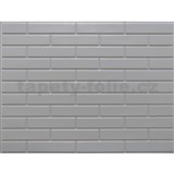 Obkladové panely 3D PVC rozměr 440 x 580 mm malá cihla šedá