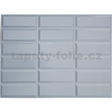 Obkladové panely 3D PVC rozměr 440 x 580 mm obklad šedý
