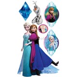Samolepky na zeď Disney Frozen Anna & Elsa rozměr 90 cm x 160 cm