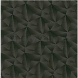 Vliesové tapety na zeď IMPOL Spotlight 3 jehlany 3D černé s metalickými odlesky