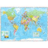 Fototapety mapa světa rozměr 254 cm x 184 cm - POSLEDNÍ KUSY