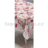 Ubrusy návin 20 m x 140 cm  kopretiny a růže