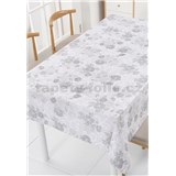 Ubrus metráž vlčí máky šedé