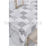 Ubrus metráž patchwork šedý