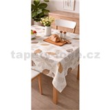 Ubrus metráž podzimní listy hnědé