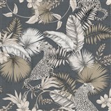 Papírové tapety na zeď leopardi a tropické rostliny