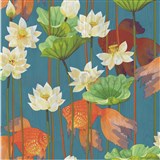 Vliesové tapety na zeď květy s rybami