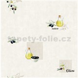 Vliesové tapety na zeď kuchyňský motiv - olivy