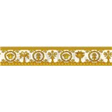 Luxusní vliesové bordury Versace III barokní květinový vzor bílo-zlatý - POSLEDNÍ KUSY