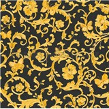 Luxusní vliesové tapety na zeď Versace III barokní vzor s motýly zlato-černý