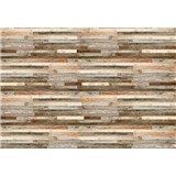 Vliesové fototapety dřevěná stěna s červeným odstínem rozměr 368 cm x 254 cm - POSLEDNÍ KUSY